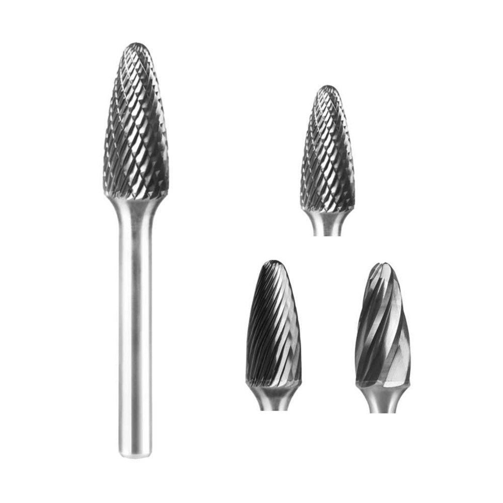 1/4'' SF-5 Tungsten Carbide Burr Rotary File Tree Shape Grinding Bit